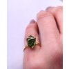 Moldavite ring in gold 2000267830004