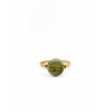 Moldavite ring in gold 2000267900004