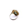 Moldavite ring in gold with garnet 2000275050005