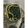 Moldavite ring in gold 2000115880007