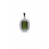 Moldavite pendant with zirconia 2000171560004