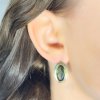 Moldavite earring in gold 2000274710009