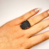 Moldavite ring in silver 2000284370002