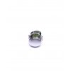 Moldavite ring in silver with garnet 2000093930008