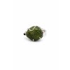 Moldavite ring in silver with garnet 2000102200009