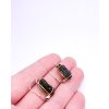 Moldavite earring in gold 2000291860008