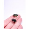 Moldavite earring in gold 2000291840000