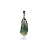 Moldavite pendant in gold with garnet 2000169100007