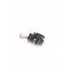 Moldavite pendant in gold with garnet 2000266630001
