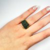 Moldavite ring in gold 2000292130001