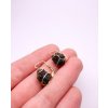 Moldavite earring in gold 2000075350008