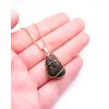 Moldavite pendant in gold 2000164470006