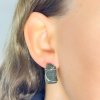 Moldavite earring in silver 2000066940003