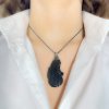 Moldavite pendant with garnet 2000099380005