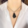Moldavite pendant with garnet 2000227550003