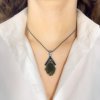 Moldavite pendant with garnet 2000185400006