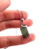 Moldavite pendant with garnet 2000231670001