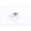 Silver ring with Moldavite and zircons - Oval P2000328410008