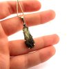 Moldavite pendant in gold with garnet 2000291890005