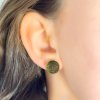 Moldavite earring in gold 2000161800004
