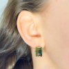 Moldavite earring in gold 2000126760008