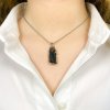Moldavite pendant with garnet 2000227610004