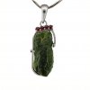 Moldavite pendant with garnet 2000227610004