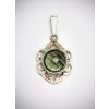 Moldavite pendant in gold 2000266670007