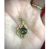 Moldavite pendant in gold 2000266670007