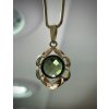 Moldavite pendant in gold 2000266670007