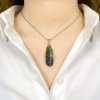 Moldavite pendant in silver 2000068210005