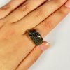Moldavite ring in silver 2000295310004