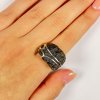 Moldavite ring in silver 2000295550004