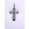 Stříbrný přívěsek kříž s broušenými vltavíny a zirkony 2000171660001
