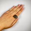 Moldavite ring in silver 2000295530006