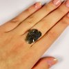 Moldavite ring in silver 2000284790008