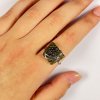 Moldavite ring in silver 2000284110004