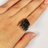 Moldavite ring in silver 2000285670002