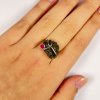 Moldavite ring in silver 2000285680001