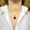 Moldavite pendant in gold 2000038660007