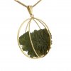Moldavite pendant in gold 2000064470007