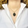 Moldavite pendant in gold 2000124290002