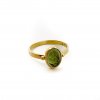 Moldavite ring in gold 2000307410005