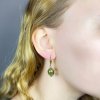 Moldavite earring in gold 2000307290003