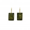 Moldavite earring in gold 2000307510002