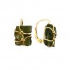 Moldavite earring in gold 2000124100004