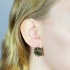 Moldavite earring in gold 2000026080008