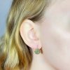 Moldavite earring in gold 2000263440009