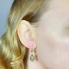 Moldavite earring in gold 2000278790007