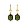 Moldavite earring in gold 2000278860007